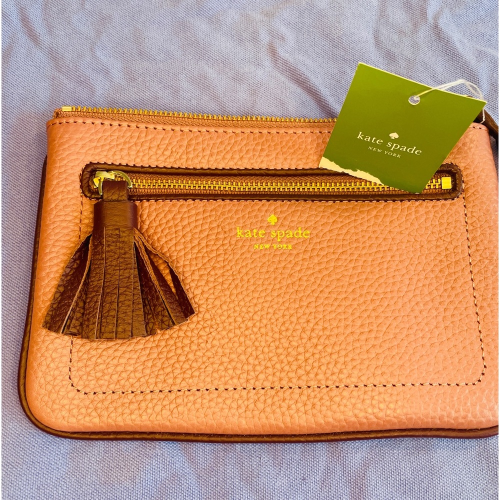 Kate Spade Women’s Purple & Mauve Leather Wristlet. New with Tags.